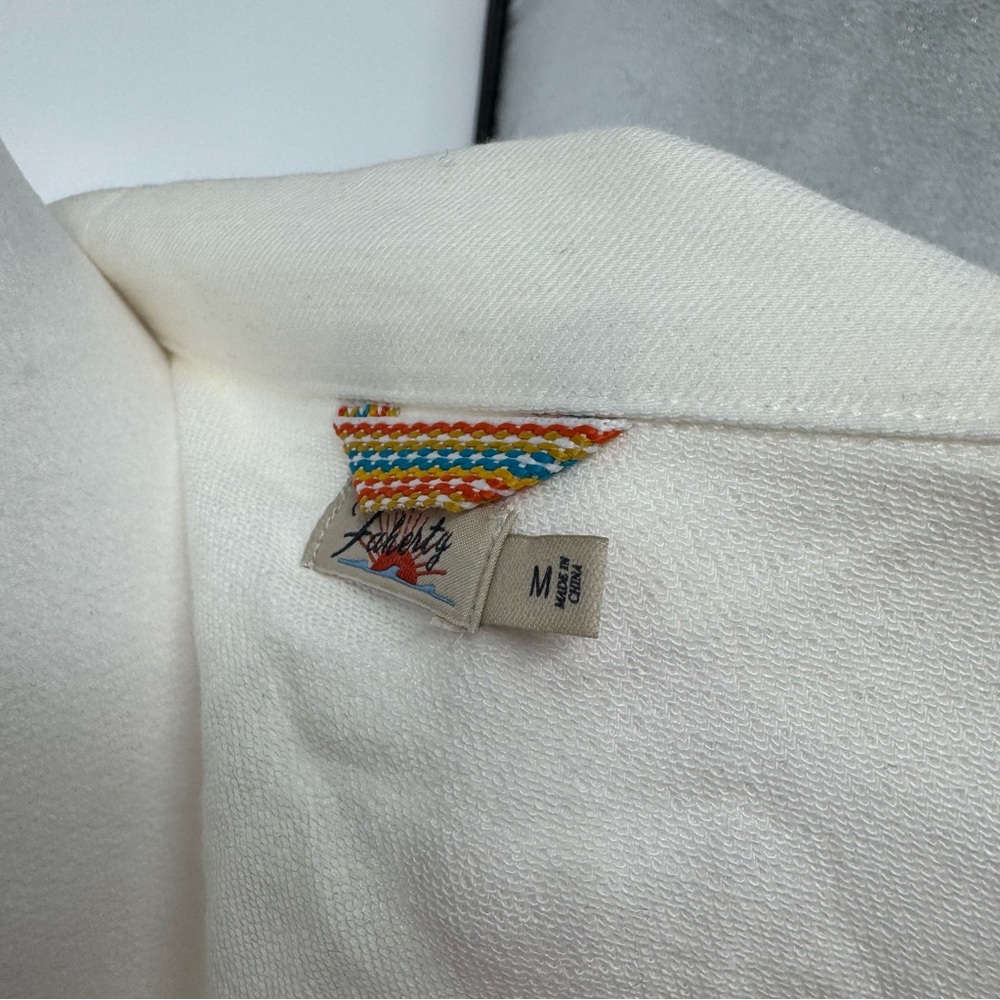 Faherty  Women's White Denim Jacket - Picture 11 of 13